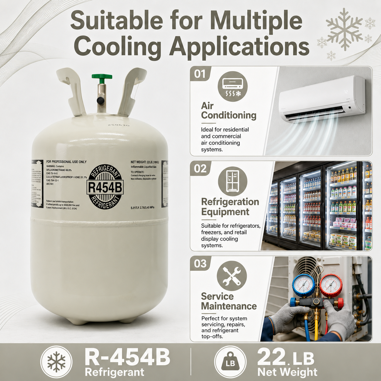 22LBS R454B Refrigerant