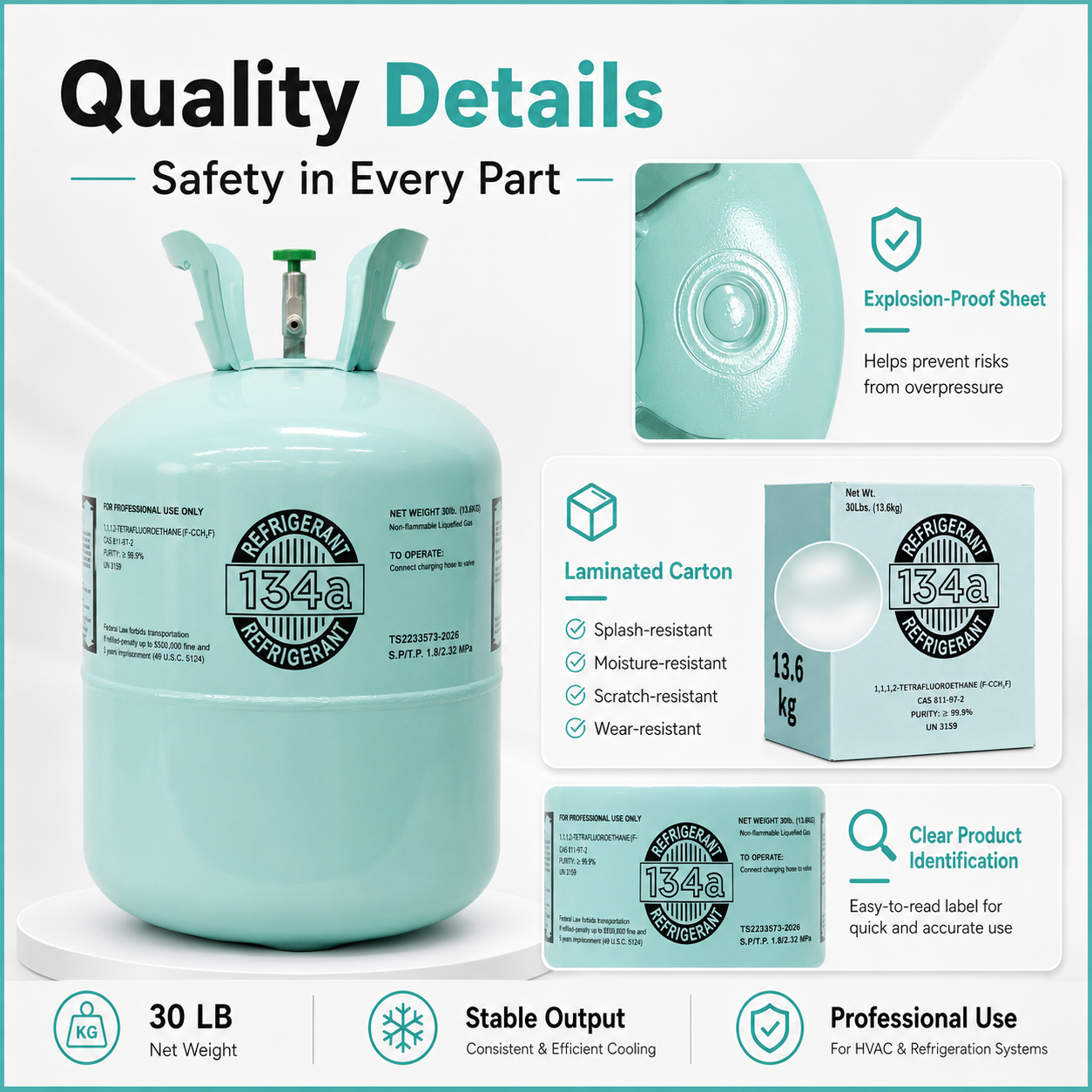 30LBS R134a Refrigerant
